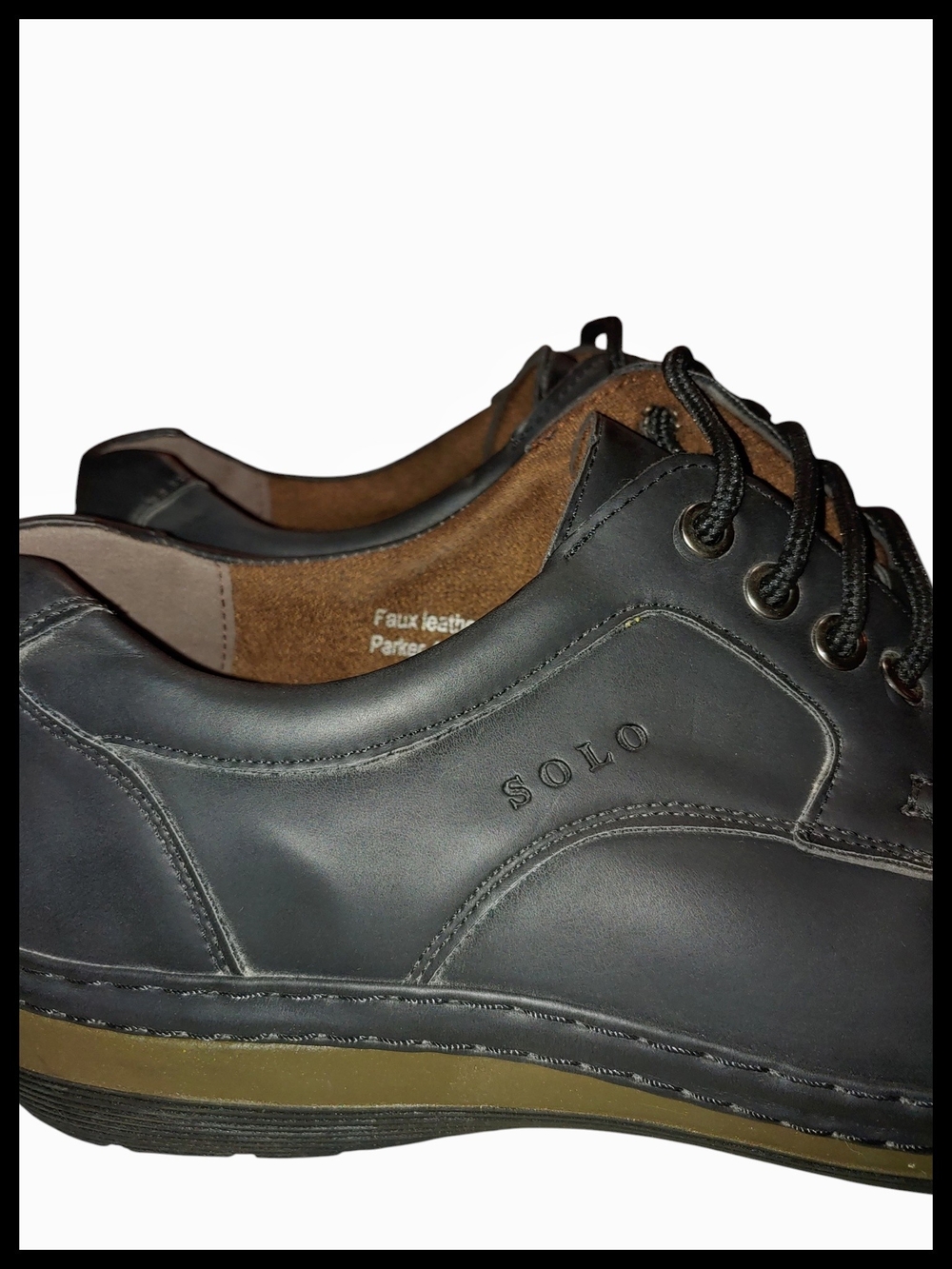SOLO Men's Black Casual Lace-Up Shoes - Picture 7 of 9